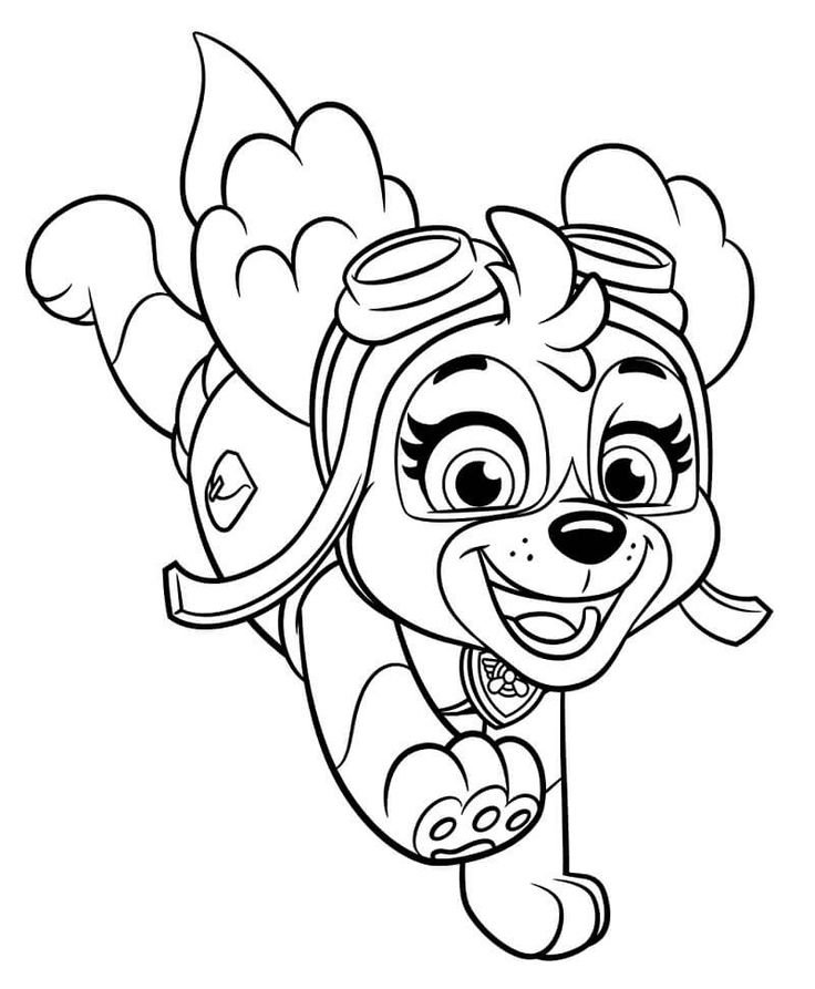 Skye Paw Patrol Dibujo - Dibujos Paw Patrol para colorear